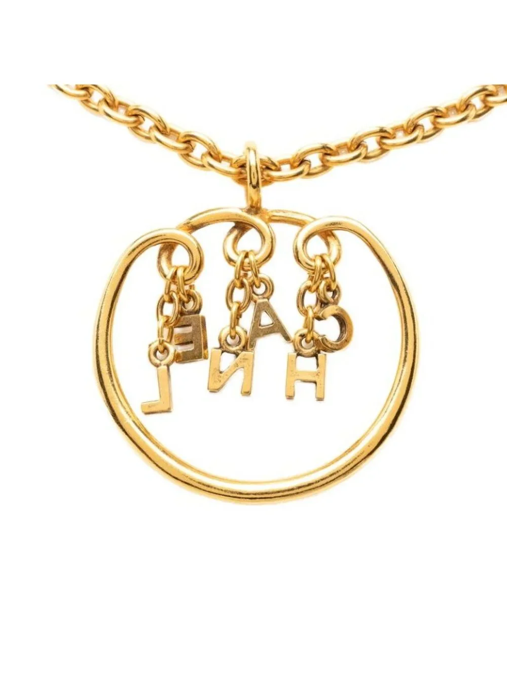 Chanel Logo Necklace Gold Plated